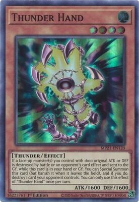 Thunder Hand - MP21-EN120 - Super Rare 1st Edition 2021 Mega-Tin: Ancient Battles 1st Edition Singles