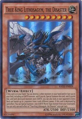 True King Lithosagym, the Disaster - RATE-EN019 - Super Rare Unlimited Raging Tempest Unlimited Singles
