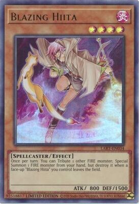 Blazing Hiita - LART-EN034 - Ultra Rare Limited Edition
The Lost Art Promotion