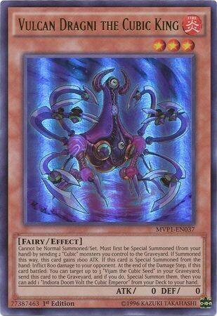Vulcan Dragni the Cubic King - MVP1-EN037 - Ultra Rare 1st Edition The Dark Side of Dimensions 1st Edition Singles