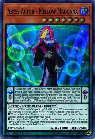 Abyss Actor - Mellow Madonna - LED3-EN045 - Super Rare 1st Edition
Legendary Duelists: White Dragon Abyss Singles