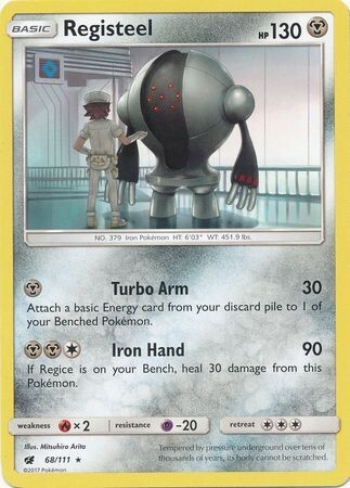 Registeel - 68/111 - Rare
Sun &amp; Moon: Crimson Invasion Singles