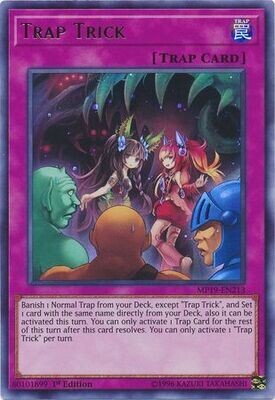SH Trap Trick - MP19-EN213 - Ultra Rare 1st Edition
Yu-Gi-Oh! 2019 Mega-Tins: Gold Sarcophagus Tin Mega Pack Singles