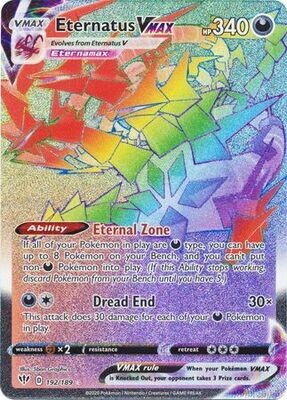 Eternatus VMAX - 192/189 - Hyper Rare
Sword &amp; Shield: Darkness Ablaze Singles