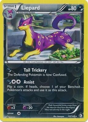 Liepard - 91/149 - Holo Rare Reverse Holo
Black &amp; White 7: Boundaries Crossed Reverse Holo Singles