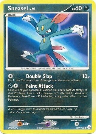 Sneasel - 100/130 - Common
Diamond &amp; Pearl (Base Set) Singles