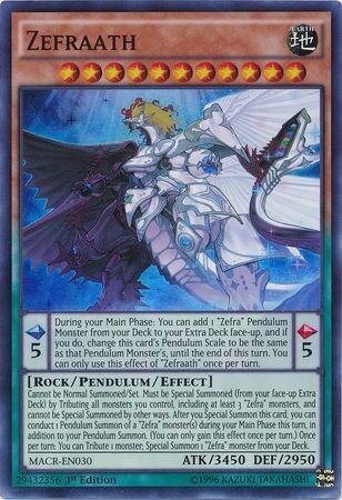Zefraath - MACR-EN030 - Super Rare 1st Edition Maximum Crisis 1st Edition Singles