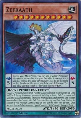 Zefraath - MACR-EN030 - Super Rare 1st Edition Maximum Crisis 1st Edition Singles