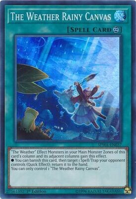 The Weather Rainy Canvas - SPWA-EN037 - Super Rare 1st Edition Spirit Warriors Singles