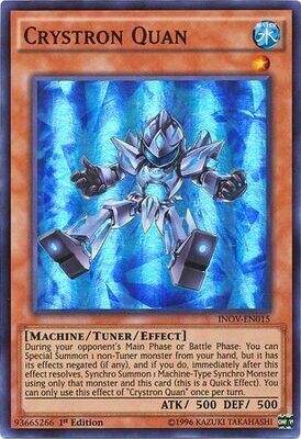 Crystron Quan - INOV-EN015 - Super Rare 1st Edition Invasion Vengeance 1st Edition Singles (espanol)