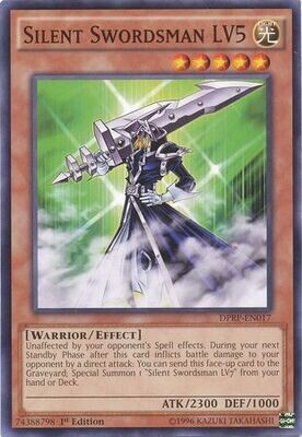 Silent Swordsman LV5 - DPRP-EN017 - Common 1st Edition
Duelist Pack: Rivals of the Pharaoh Singles