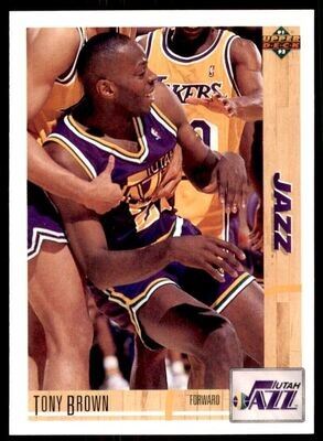 1991-92 Upper Deck Tony Brown Basketball Cards #308