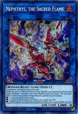 SH Nephthys, the Sacred Flame - HISU-EN008 - Secret Rare 1st Edition Hidden Summoners Singles