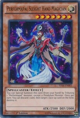 Performapal Sleight Hand Magician - YS16-EN001 - Ultra Rare 1st Edition
Starter Deck Yuya 1st Edition Singles