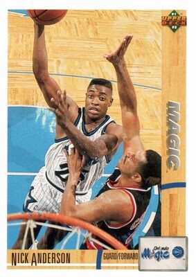 1991 Upper Deck # 228 Nick Anderson Orlando Magic