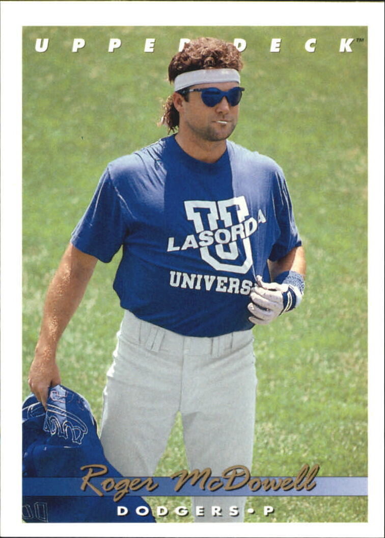 1993 Upper Deck Gold Hologram Dodgers Baseball Card #250 Roger McDowell