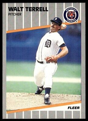 1989 Fleer Baseball Card Walt Terrell Detroit Tigers #149
