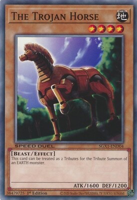 The Trojan Horse - SGX1-END04 - Common 1st Edition Speed Duel GX Duel Academy Box Singles