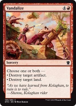 Vandalize 165/264
Dragons of Tarkir Singles  (Español)