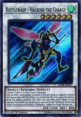 Battlewasp - Halberd the Charge - BLHR-EN037 - Ultra Rare 1st Edition Battles of Legend: Hero&#39;s Revenge Singles