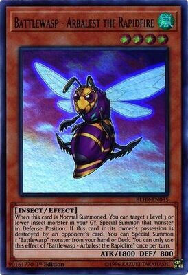 Battlewasp - Arbalest the Rapidfire - BLHR-EN035 - Ultra Rare 1st Edition Battles of Legend: Hero&#39;s Revenge Singles
