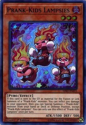 Prank-Kids Lampsies - HISU-EN015 - Super Rare 1st Edition
Hidden Summoners Singles