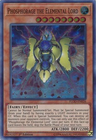 Phosphorage the Elemental Lord - FLOD-EN026 - Super Rare 1st Edition Flames of Destruction 1st Edition Singles