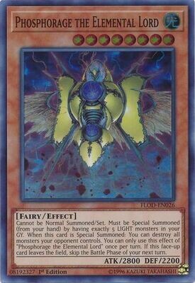 Phosphorage the Elemental Lord - FLOD-EN026 - Super Rare 1st Edition Flames of Destruction 1st Edition Singles (español)