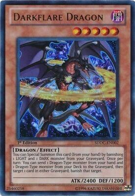 Darkflare Dragon - SDDC-EN002 - Ultra Rare 1st Edition Structure Deck: Dragons Collide 1st Edition Singles