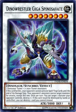 Dinowrestler Giga Spinosavate - DANE-EN034 - Rare 1st Edition Dark Neostorm 1st Edition Singles