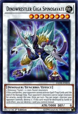 Dinowrestler Giga Spinosavate - DANE-EN034 - Rare 1st Edition Dark Neostorm 1st Edition Singles