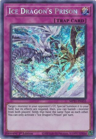Ice Dragon&#39;s Prison - MP21-EN155 - Prismatic Secret Rare 1st Edition 2021 Mega-Tin: Ancient Battles 1st Edition Singles