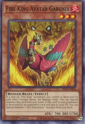 Fire King Avatar Garunix - SR14-EN004 - Common 1st Edition
Fire Kings 1st Edition Singles
