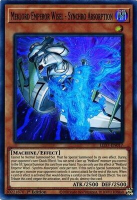 Meklord Emperor Wisel - Synchro Absorption - LED7-EN017 - Super Rare 1st Edition
Legendary Duelists: Rage of Ra 1st Edition Singles