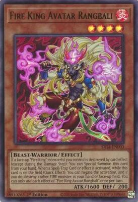 Fire King Avatar Rangbali - SR14-EN003 - Ultra Rare 1st Edition Fire Kings 1st Edition Singles