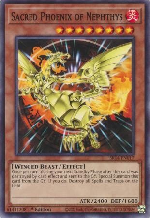 MY01 Sacred Phoenix of Nephthys - SR14-EN017 - Common 1st Edition Fire Kings 1st Edition Singles