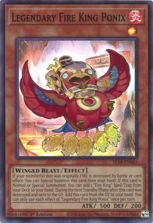 MY01 Legendary Fire King Ponix - SR14-EN045 - Super Rare 1st Edition Fire Kings 1st Edition Singles