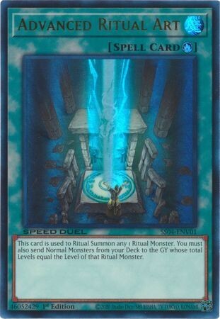 Advanced Ritual Art - SS04-ENV01 - Ultra Rare 1st Edition Speed Duel Starter Decks: Match of the Millennium Singles