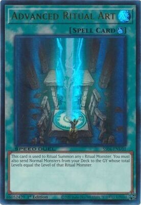 Advanced Ritual Art - SS04-ENV01 - Ultra Rare 1st Edition Speed Duel Starter Decks: Match of the Millennium Singles