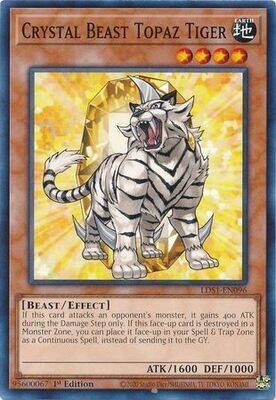 Crystal Beast Topaz Tiger - LDS1-EN096 - Common 1st Edition Legendary Duelists: Season 1 [LDS1] 1st Edition Singles