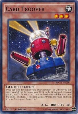 Card Trooper - SDGR-EN016 - Common 1st Edition
Structure Deck: Geargia Rampage SDGR 1st Edition Singles