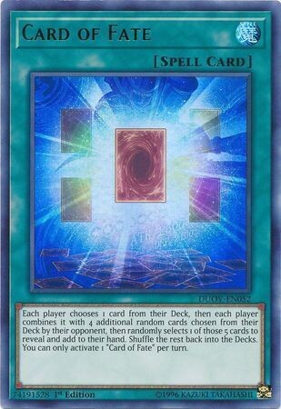 Card of Fate - DUOV-EN052 - Ultra Rare 1st Edition Duel Overload 1st Edition Singles (Espanol)