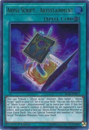 Abyss Script - Abysstainment - BLLR-EN013 - Ultra Rare 1st Edition Battles of Legend: Light&#39;s Revenge Singles (espanol)