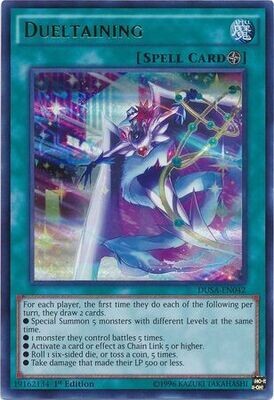 Dueltaining - DUSA-EN042 - Ultra Rare 1st Edition
Duelist Saga 1st Edition Singles