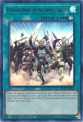 Reinforcement of the Army&#39;s Troops - MP22-EN051 - Ultra Rare 1st Edition 2022 Mega-Tin: Pharaoh&#39;s Gods 1st Edition Singles