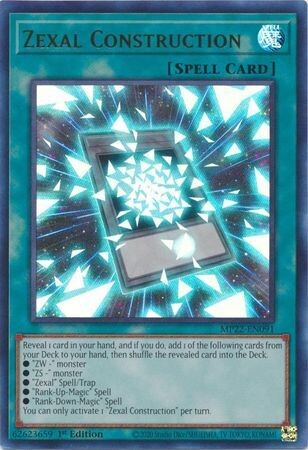 Zexal Construction - MP22-EN091 - Ultra Rare 1st Edition 2022 Mega-Tin: Pharaoh&#39;s Gods 1st Edition Singles