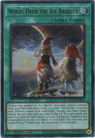 Winds Over the Ice Barrier - SDFC-EN027 - Ultra Rare 1st Edition Freezing Chains 1st Edition Singles