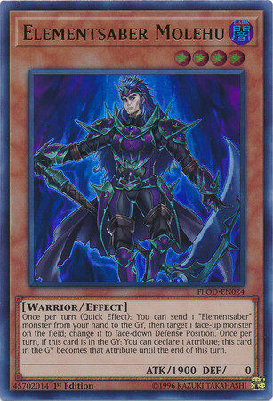 Elementsaber Molehu - FLOD-EN024 - Ultra Rare 1st Edition
Flames of Destruction 1st Edition Singles