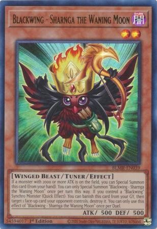 Blackwing - Sharnga the Waning Moon - BLMR-EN039 - Ultra Rare 1st Edition Monstrous Revenge 1st Edition Singles