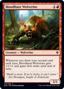 Bloodhaze Wolverine 113/269 - Throne of Eldraine Singles  (Español)